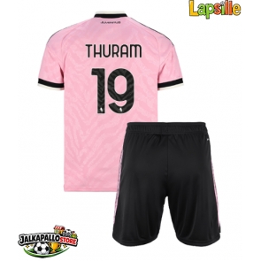 Juventus Khephren Thuram #19 Vieraspaita Lapsille 2026-27 Lyhythihainen (+ shortsit)